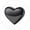 03. Black, variant on 925 Sterling Silver Heart Stud Earrings for Women, Hypoallergenic Love Heart Earrings Sensitive Ears, Birthday Valentine Gift for Her Mom