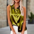 thumbnail image 2 of QASIEATN Womens Satin Blouse Sleeveless Tank Tops Button Down Shirts Outfits Summer Vest for Women, 2 of 6
