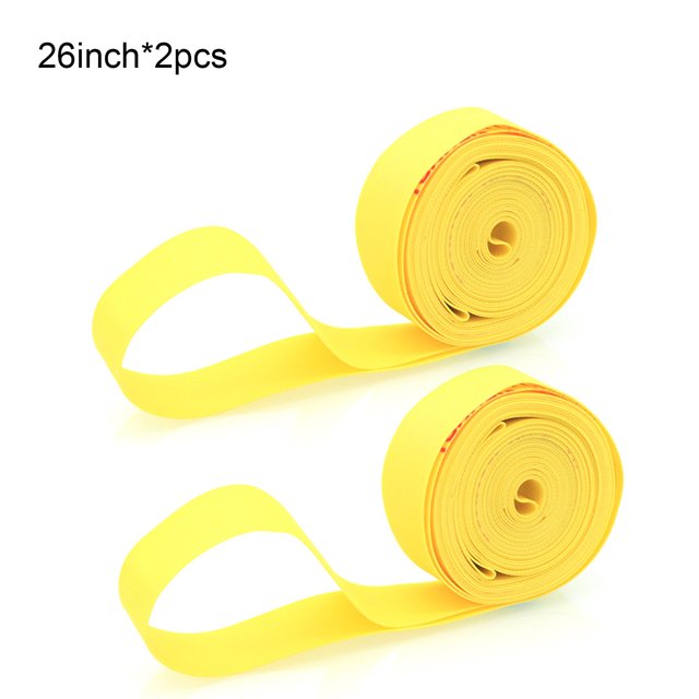 HEVIRGO 2Pcs Tire Rim Liners High Toughness Explosion-proof PVC MTB Road Bike Rim Tape Strips for Cycling