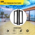 thumbnail image 3 of Original PGT Sliding Door Handle Set | 3-7/8 Hole Spacing | Fix and Glass Door Handles. Easy Installation, Durable Quality (Black), 3 of 8