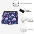 thumbnail image 3 of Sikiie Blue Skull Crystal Print Men's Boxer Briefs, Elastic Waistband Boxer Briefs Leggings-X-Large, 3 of 5