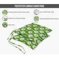 thumbnail image 2 of Vargottam Indoor/Outdoor Tufted Printed Square Seat Patio Cushion Set Of 2 Water Resistant Patio Furniture Seat Cushion 19-inches, Green | Block, 2 of 7