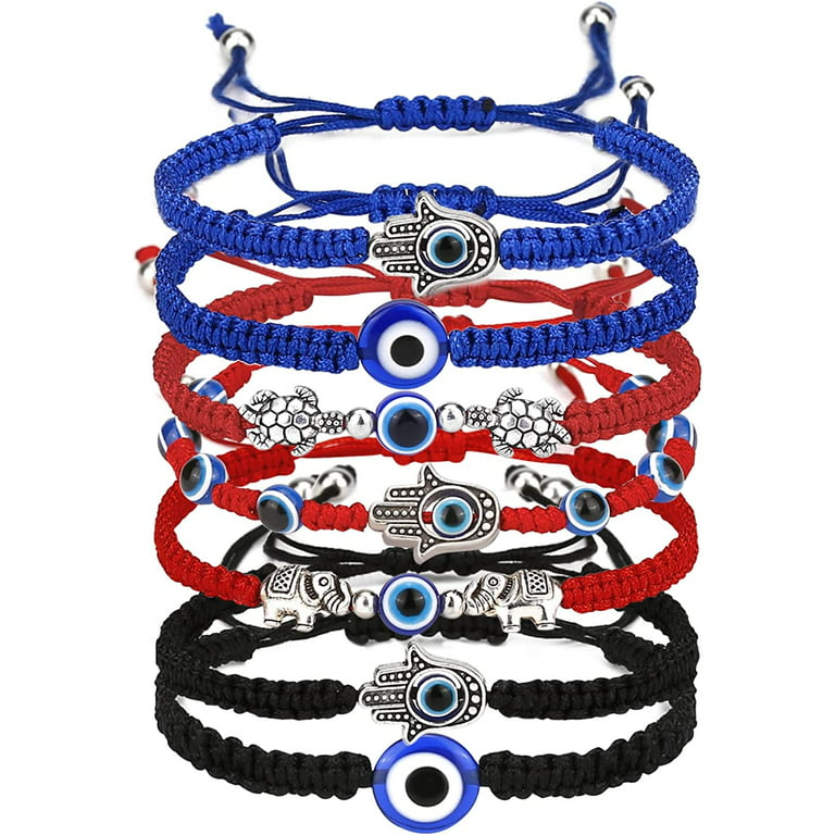 Evil Eye Bracelets Handmade Adjustable Protection Bracelets Red