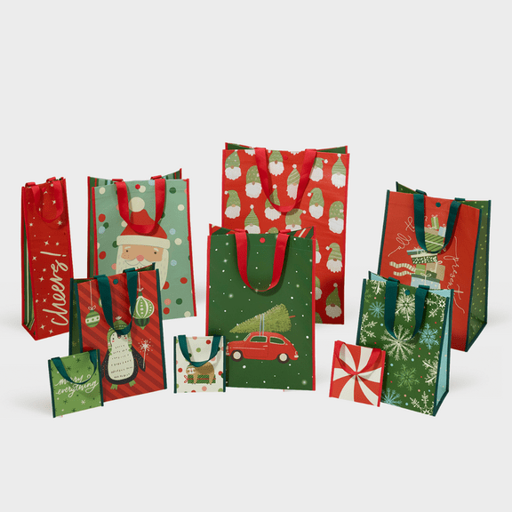 Tokki Reusable Holiday Gift Bags, 20-count