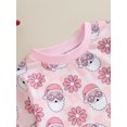 thumbnail image 3 of ZAXARRA Kid Girls Pants Set, Santa Claus Gingerbread Man Tree Print Sweatshirt with Sweatpants Christmas Outfit, 3 of 7