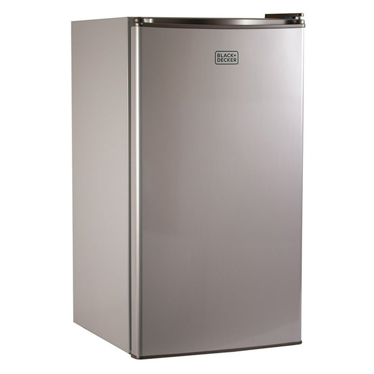 Black+decker BCRK32V 3.2 Cu ft Compact Refrigerator with Freezer, Silver VCM
