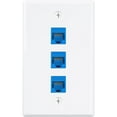 thumbnail image 7 of 1Pack 3-Port Ethernet Wall Plate, RJ45 Wall Plate with RJ45 Inline Coupler Insert,Cat6 Jack Wall Plate, 7 of 7