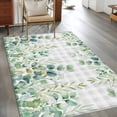 thumbnail image 2 of Sage Green Eucalyptus Leaf Area Rugs 4x6 ft Spring Summer Botanical Plaid Washable Rug Non Slip Indoor Carpet Absorbent Floor Mat for Living Room Bedroom Dining Room, 2 of 9
