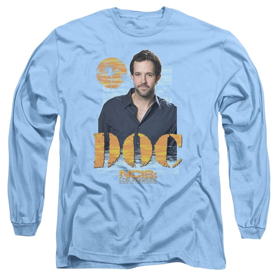 Ncis La Doc Long Sleeve Adult 18/1 T-Shirt Carolina Blue