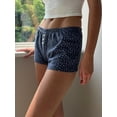 thumbnail image 4 of Yunliwuli Women's Summer Casual Pajama Shorts Solid Color/Floral/Heart/Striped Lounge Shorts, 4 of 7