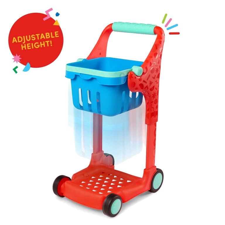 Battat Shop n' Stroll Shopping Cart with 15 Play Food Pieces photo 3