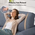 thumbnail image 5 of Patbrela 87" Sofa Couch, Comfy Extra Deep Seat 3 Seater Couch for Living Room with Soft Upholstered Round Arms, Free 2 Pillows, Gray, 5 of 10