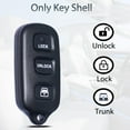 thumbnail image 4 of SUGUANGHUI Key Fob Shell Case Replacement Fits for 4Runner Sequoia 1999 2000 2001 2002 2003 2004 2005 2006 2007 2008 2009 Keyless Entry Remote Control 3+1 Button Pad Cover, 4 of 7