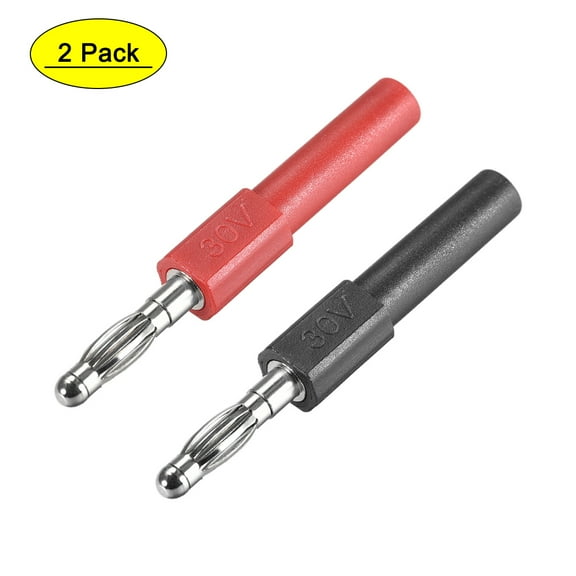 Uxcell 4mm Male to 2mm Female Banana Speaker Plug 10A Jack Connector 2 Color 2 Packs