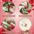 thumbnail image 4 of Heart-shaped Love Banner Bird Design Welcome Display Red Plaid Pink Theme Romantic Backdrop for Valentine's Day Wedding Reception Welcome Party, 4 of 9