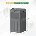 thumbnail image 6 of WYDK 30 Gallon Trash Can, Resin Outdoor Garbage Can with Lid, Waterproof Hideaway Patio Waste Bins for Outside Use (Gray), 6 of 14
