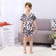 thumbnail image 7 of Psychedelic Oil Paint Pattern Summer Pajama Set Soft Cotton Short Sleeve Sleepwear 2PCS Pajama Sets Breathable Lounge Set Size 5Y, 7 of 7