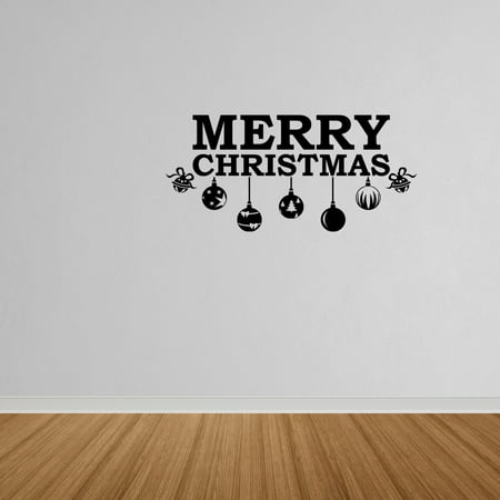 Spongebob Christmas Quotes Wall Decal Quote Merry Christmas Adhesive Vinyl Sticker Christmas Decor W74 ()
