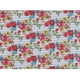 thumbnail image 2 of Zelouf Floral Print On Ruffle Knit  , Sewing, DIY, Crafts Fabric by the Yard, White/red, 3 Yard, 2 of 2