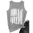 thumbnail image 4 of GaThRRgYP Going Out Tops for Women,Women Tops Summer T-Shirts,Independence Day Women's Fashion Loose Round Neck Sleeveless Tank Tops Gray M, 4 of 6