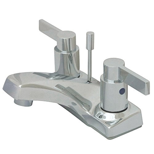 Kingston Brass NuvoFusion Double Poignée 4" Robinet de Lavabo avec Laiton Pop-up