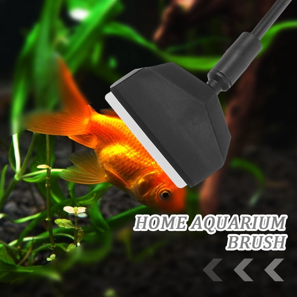 TEHAUX 1Jgo Cepillo Para Limpieza De Acuario Con Ergonómico Y Raspador Eficiente Color Negro