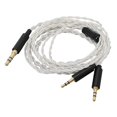 thumbnail image 1 of Silver Plated Copper Earphone Replacement Cable 3.5mm to Dual 2.5mm Plug o Cable for HE400S HE‑400I Headphones 1.2m, 1 of 4
