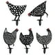 thumbnail image 1 of Estaca de pollo, juego de 5 estacas de pollo, estacas decorativas, estatua de jardín, artesanía excepcional, 1 of 8