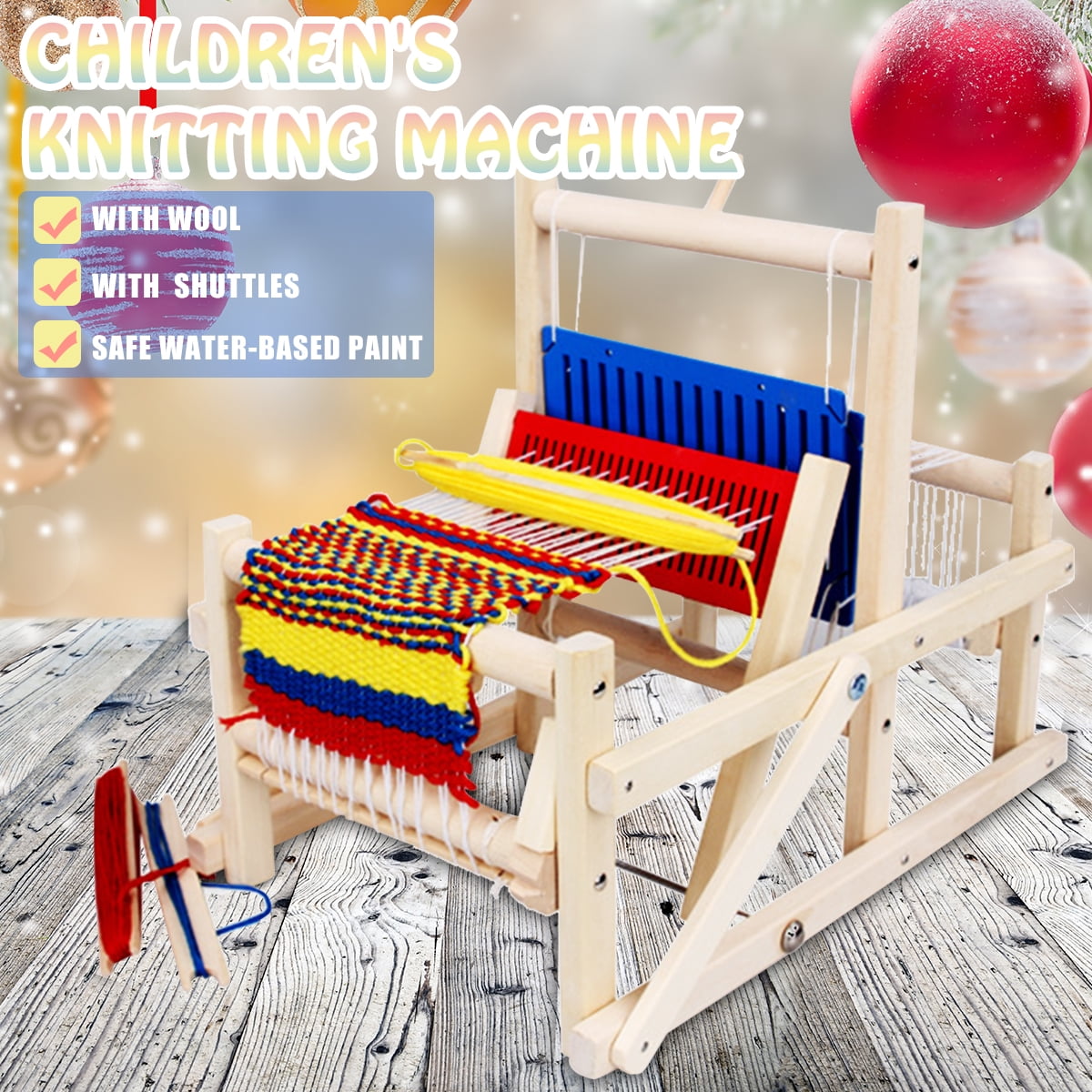 Children Educational Craft Toy Wooden Traditional Weaving Loom