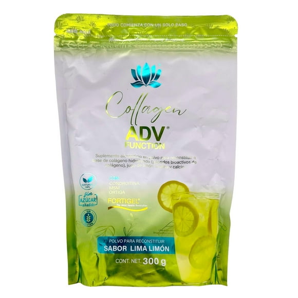 Colágeno Hidrolizado Lima Limón 300 g Collagen ADV Pure Health blanco