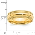 thumbnail image 7 of 14K Yellow Gold 7mm Double Milgrain Comfort Fit Band Ring Size 7, 7 of 7