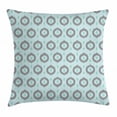thumbnail image 1 of Seafoam Throw Pillow Cushion Cover, Ikat Style Motifs Circular Pattern with Dots Ethnic Inspiration Tribal, Decorative Square Accent Pillow Case, 20 X 20 Inches, Seafoam Sea Green Taupe, by Ambesonne, 1 of 2