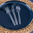 thumbnail image 4 of VeZee's Sapphire Settings Durable Flatware Clear Disposable Fancy High quality 360 Pcs/Box Utensils Set|Box Include: 60 Knives, 180 Forks & 120 Spoons| 1 Box, 4 of 5