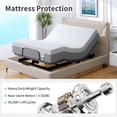 thumbnail image 2 of Adjustable Bed Base Queen Massage with 12" Mattress Dual Head & Foot Headrest Electric Bed Frame with Wireless Remote, 0 Gravity, Anti-Snore, Under Bed LED, USB Ports, 12" Adjustable Legs, 2 of 9