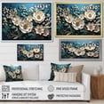 thumbnail image 4 of Designart "Orchid Dreams White and Blue Blossoms IV" Floral Framed Wall Art - Modern Farmhouse Gold Abstract Floral Living Room Framed Canvas Art, 4 of 6