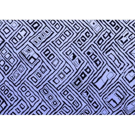 Ahgly Company Indoor Rectangle Abstract Blue Modern Area Rugs, 8' x 10'