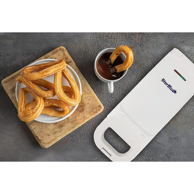  StarBlue Churro Maker – Churrera con libro electrónico de  recetas gratis (idioma español no garantizado) - Herramienta fácil para  churro freído en 8 formas diferentes : Hogar y Cocina