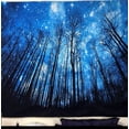 thumbnail image 1 of Papel pintado de estilo nórdico digno de Instagram para dormitorios, con temática de bosque y cielo estrellado, hecho de terciopelo grueso, 150 x 130 cm., 1 of 3