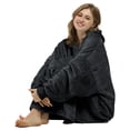 thumbnail image 4 of Catalonia Oversized Blanket Hoodie Sweatshirt, Lavender Wearable Fleece Pullover, Gift for Adults Men Women, 4 of 7