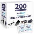 thumbnail image 1 of Toallitas para lentes Maxi Clean 200, envueltas individualmente, 14 x 12 cm, 1 of 8
