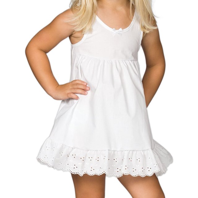 I.C. Collections Little Girls White Adjustable Tea-Length Slip, 2T - 6X