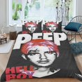 thumbnail image 2 of Lil Peep Conjunto de sábanas temático, trío de piezas, cómodo y amigable con la piel, diseño único, regalo de decoración para el hogar para familiares, amigos y fans,173X218cm, 2 of 6