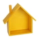 thumbnail image 2 of EeaseMX Estante de pared pequeño en forma de casa, de madera, para dormitorio, sala de estar, cocina y oficina (amarillo)., 2 of 7