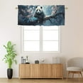 thumbnail image 2 of Watercolor Panda Curtain Valances Cute Cartoon Animal Forest Tree Flowers Thermal Insulated Room Darkening Curtain for Dinning Room 54 by 18 in, 1 Panel, 2 of 6
