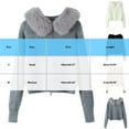 thumbnail image 2 of VBVC No Boundaries Women's Zip Up Knit Cardigan,Winter Long Sleeve Sweater For Women,Laides Croped Hoodies With Faux Fur,White,Size M, 2 of 2