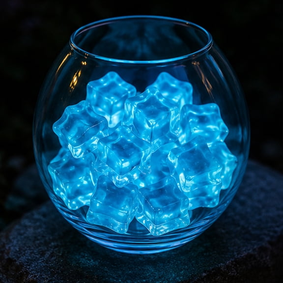 Glow in The Dark Square Aquarium Decor - Luminous Rocks & Pebbles, Fluorescent Fish Tank Decor, DIY Landscaping Stones for Aquascape, Pathway & Yard Decor