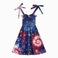 thumbnail image 4 of CAUYDY 4th of July Kids Outfit Toddler Girls Dresses Baby Independence Day Dress Children Girls' American Flag Print Clothes 1T 2T 3T 4T 5T 6T (Sizes 5-6 Years,Navy), 4 of 5