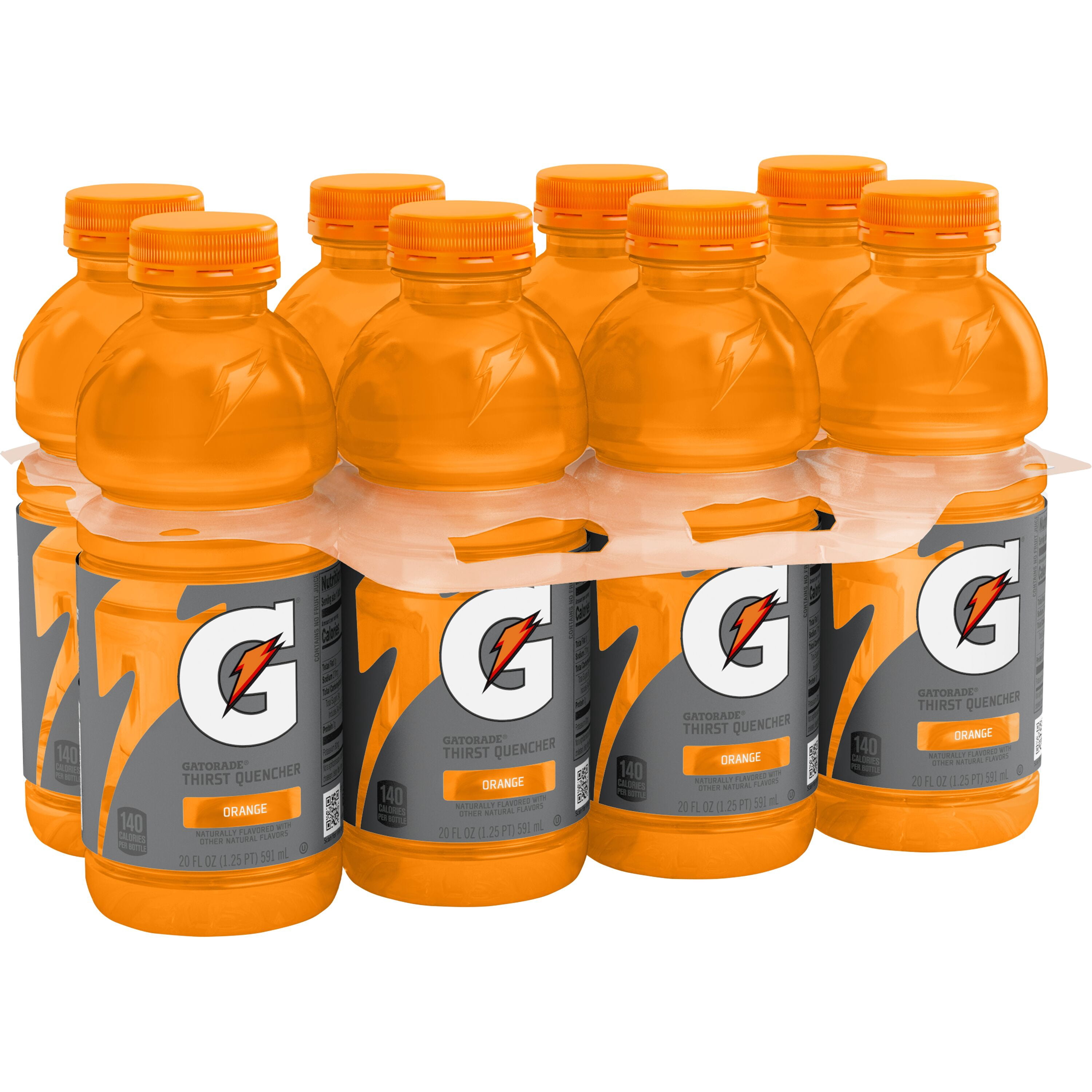 Gatorade Thirst Quencher Electrolyte Sports Drink, Orange, 20 fl oz, 8 Count Bottles​