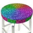 thumbnail image 3 of Kll Colorful Glitter Round Bar Chair Cushion Cover 14 Inch,Bar Stool Protector With Elastic, Soft Washable, 3 of 7