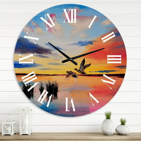 Designart 1 in Coastal Wall Clock